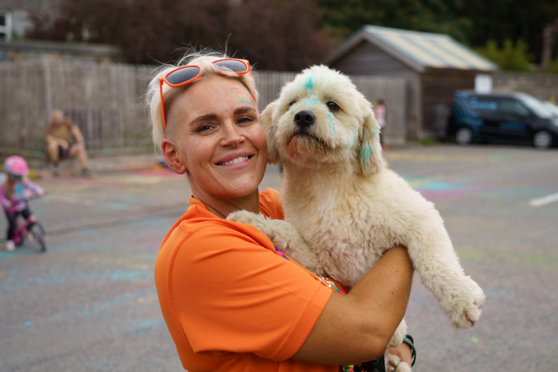 Shona Shields and furry friend